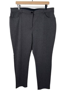 Chico’s So Slimming Peyton Slim Leg Ponte Pants Gray Regular XL 16